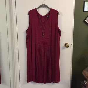 Berry Feather-light Smock Dress